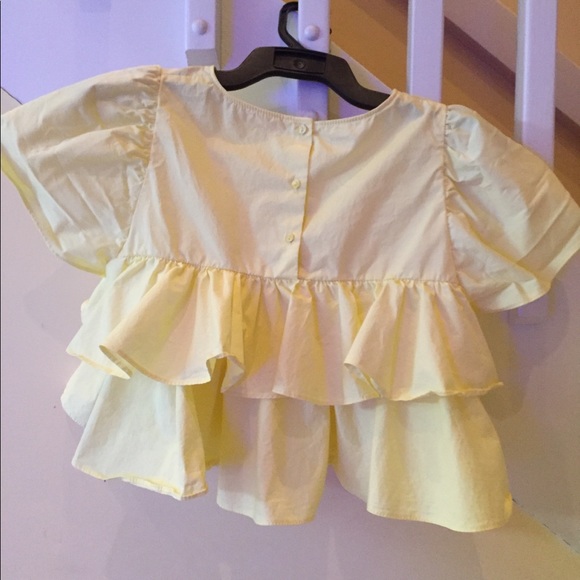**SOLD**Zara Yellow Ruffled Crop Top - Picture 7 of 9